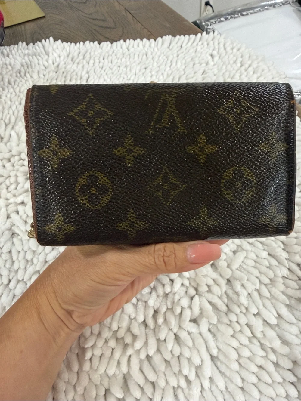 Louis Vuitton Monogram Canvas Trifold Wallet in Brown and Gold